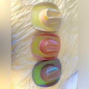 Iridescent cowgirl hats